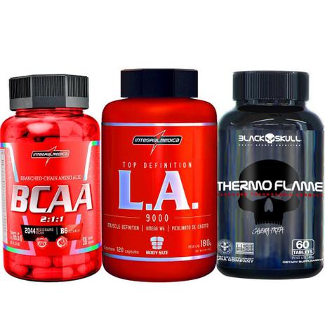 Kit Queima Gordura - Bcaa+L.A Definition+Termogenico - Integralmedica Menor preço em Kit Queima Gordura - Bcaa+L.A Definition+Termogenico - Integralmedica