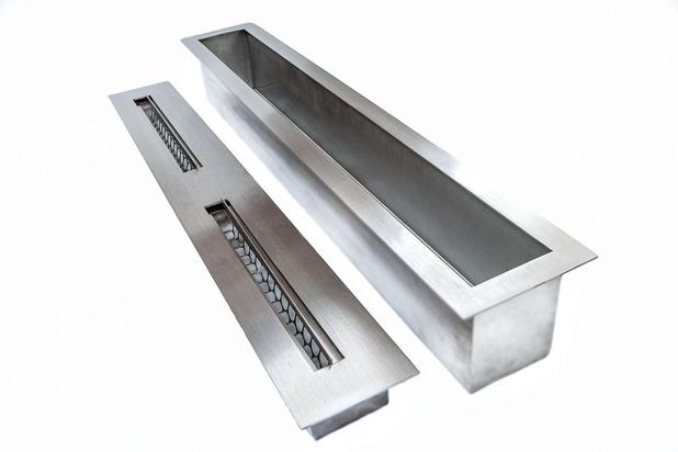 Kit Queimador para lareira 120cm e Champanheira/Porta bebidas 2x1 - Lareiras Ecosul Menor preço em Kit Queimador para lareira 120cm e Champanheira/Porta bebidas 2x1 - Lareiras Ecosul
