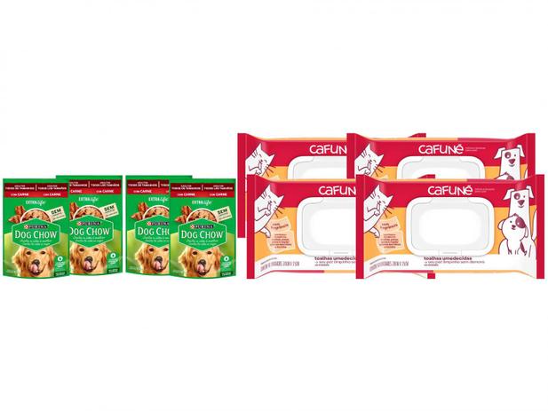 Kit Ração Úmida de Cachorro Dog Chow 100g - 4 Unidades + Lenço Umedecido 200 Unidades Cafuné é ruim? Kit Ração Úmida de Cachorro Dog Chow 100g - 4 Unidades + Lenço Umedecido 200 Unidades Cafuné é boa?