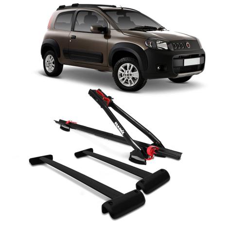 Kit Rack de Teto Travessa Uno Way 11 a 14 + Transbike Eqmax Velox Preto 1 Bike - Projecar, eqmax Menor preço em Kit Rack de Teto Travessa Uno Way 11 a 14 + Transbike Eqmax Velox Preto 1 Bike - Projecar, eqmax