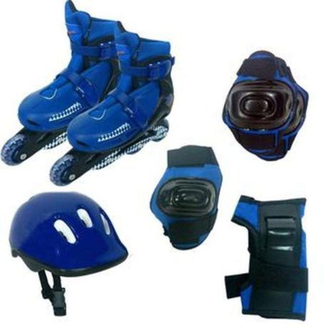 Kit Radical Rollers Completo Tamanho M Bel Fix Azul Menor preço em Kit Radical Rollers Completo Tamanho M Bel Fix Azul