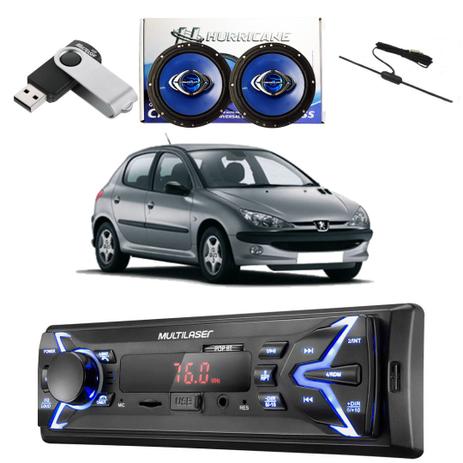 Kit Radio com alto falante pendrive e antena 206 - Multilaser Menor preço em Kit Radio com alto falante pendrive e antena 206 - Multilaser