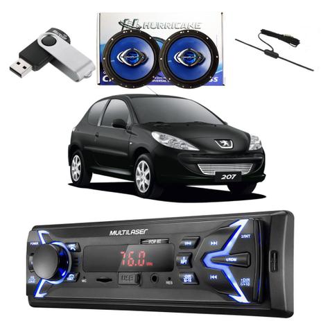 Kit Radio com alto falante pendrive e antena 207 - Multilaser Menor preço em Kit Radio com alto falante pendrive e antena 207 - Multilaser
