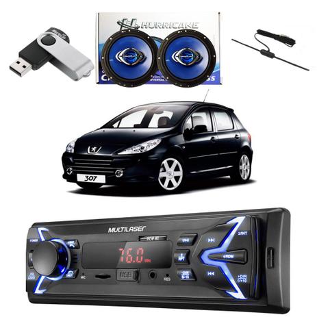 Kit Radio com alto falante pendrive e antena 307 - Multilaser Menor preço em Kit Radio com alto falante pendrive e antena 307 - Multilaser
