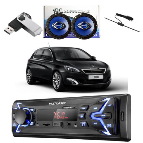 Kit Radio com alto falante pendrive e antena 308 - Multilaser Menor preço em Kit Radio com alto falante pendrive e antena 308 - Multilaser