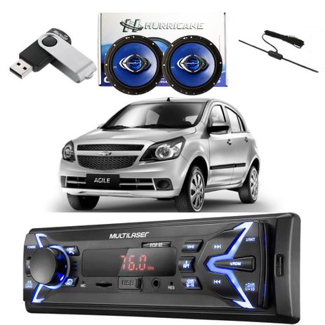 Kit Radio com alto falante pendrive e antena Agile - Multilaser Menor preço em Kit Radio com alto falante pendrive e antena Agile - Multilaser