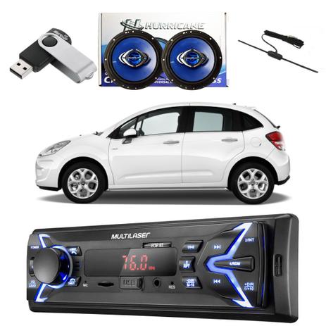 Kit Radio com alto falante pendrive e antena C3 - Multilaser Menor preço em Kit Radio com alto falante pendrive e antena C3 - Multilaser