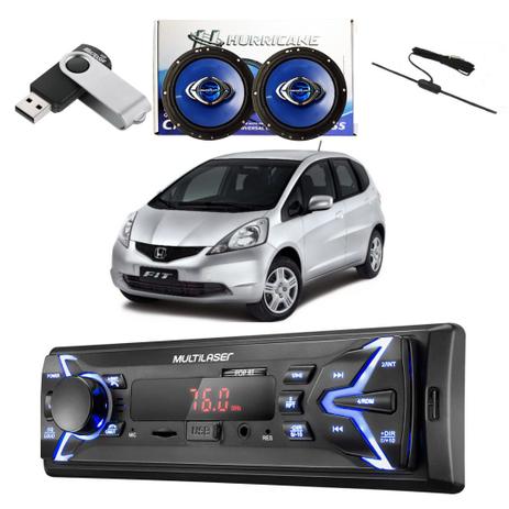 Kit Radio com alto falante pendrive e antena Fit - Multilaser Menor preço em Kit Radio com alto falante pendrive e antena Fit - Multilaser