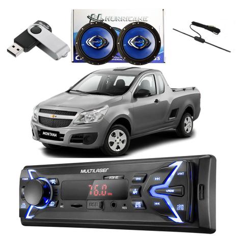 Kit Radio com alto falante pendrive e antena Montana - Multilaser Menor preço em Kit Radio com alto falante pendrive e antena Montana - Multilaser