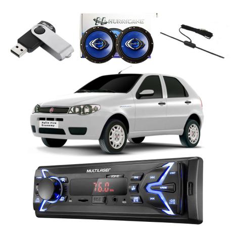 Kit Radio com alto falante pendrive e antena Palio 2010 - Multilaser Menor preço em Kit Radio com alto falante pendrive e antena Palio 2010 - Multilaser