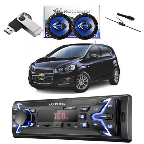 Kit Radio com alto falante pendrive e antena Sonic - Multilaser Menor preço em Kit Radio com alto falante pendrive e antena Sonic - Multilaser