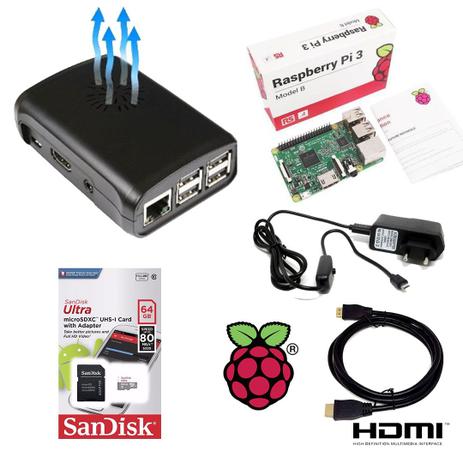 Kit Raspberry Pi 3 fonte 64gb case Cooler - Retrogamespi é boa?