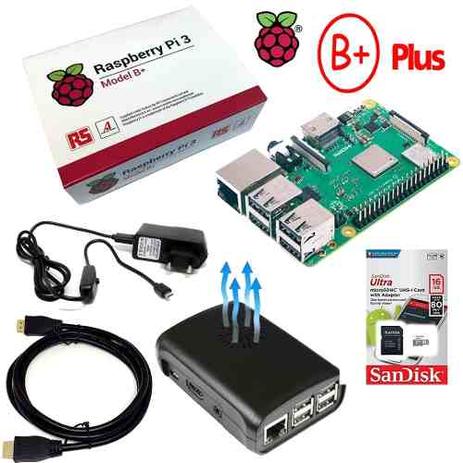 Kit Raspberry Pi 3 Model B+ Plus - Case Com Cooler - 16gb - Retrogamespi Menor preço em Kit Raspberry Pi 3 Model B+ Plus - Case Com Cooler - 16gb - Retrogamespi