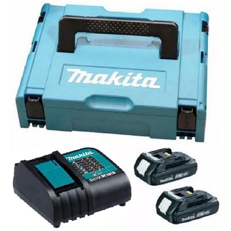 Kit Recarga com 2 Baterias 18V 1.5Ah BL1815N 197139-9 Makita - 110V Menor preço em Kit Recarga com 2 Baterias 18V 1.5Ah BL1815N 197139-9 Makita - 110V