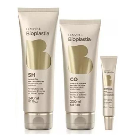 Kit Reconstrutor Bioplastia SH 240ml + Cond. 200ml + Ritual 25ml - Lowell Menor preço em Kit Reconstrutor Bioplastia SH 240ml + Cond. 200ml + Ritual 25ml - Lowell