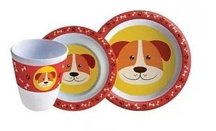 Kit Refeição Infantil Bebe 3 peças Prato Cachorro - Arthouse Menor preço em Kit Refeição Infantil Bebe 3 peças Prato Cachorro - Arthouse