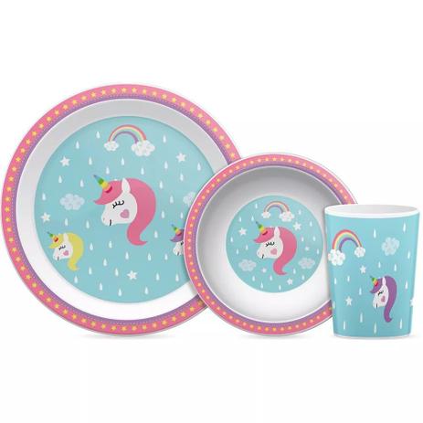 Kit Refeição Infantil Unicórnio Star - Buba Baby Menor preço em Kit Refeição Infantil Unicórnio Star - Buba Baby