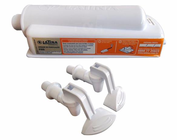 Kit Refil e Par de Torneiras P/ Purificador Latina P355 BR Menor preço em Kit Refil e Par de Torneiras P/ Purificador Latina P355 BR
