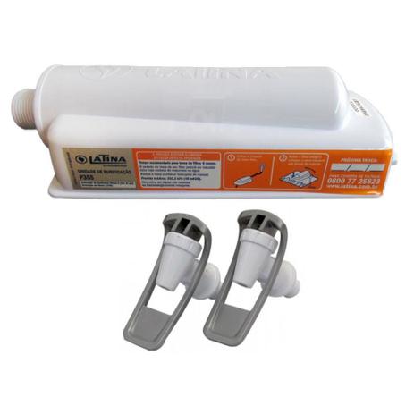 Kit Refil e Par de Torneiras P/ Purificador Latina P355 CZ Menor preço em Kit Refil e Par de Torneiras P/ Purificador Latina P355 CZ