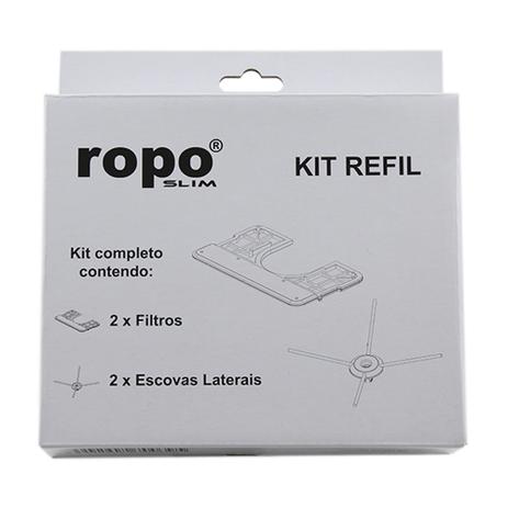 Kit Refil Robo Aspirador de pó Ropo Slim escovas e filtro Menor preço em Kit Refil Robo Aspirador de pó Ropo Slim escovas e filtro