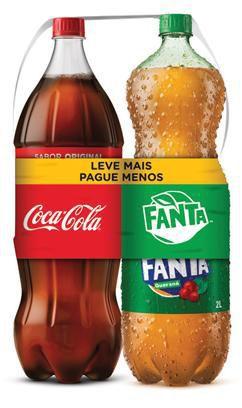 Kit Refrigerante Coca-Cola + Guaraná Fanta 2l Cada Leve Mais Pague Menos Menor preço em Kit Refrigerante Coca-Cola + Guaraná Fanta 2l Cada Leve Mais Pague Menos