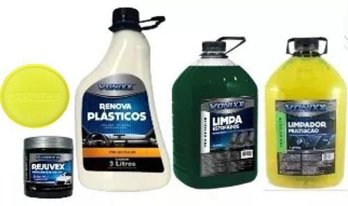 Kit Rejuvex Limpa Estofado Renova Plastico Multiacao - Vonixx Menor preço em Kit Rejuvex Limpa Estofado Renova Plastico Multiacao - Vonixx