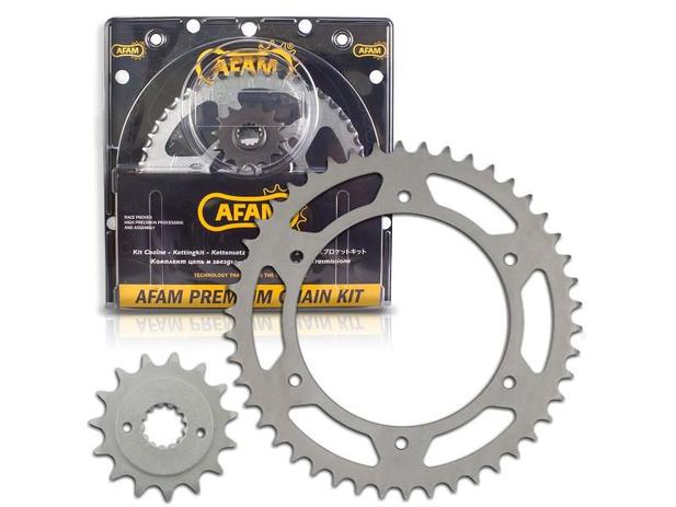 Kit Relação com Coroa e Pinhão para Honda XL 700V Transalp 2011/.. 47 + 15D e Passo 525 - Afam Menor preço em Kit Relação com Coroa e Pinhão para Honda XL 700V Transalp 2011/.. 47 + 15D e Passo 525 - Afam