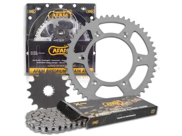 Kit Relação Completo Corrente Coroa e Pinhão c/ Retentor Suzuki GSX-R 750 SRAD 525x116L 45+17D - Afam Menor preço em Kit Relação Completo Corrente Coroa e Pinhão c/ Retentor Suzuki GSX-R 750 SRAD 525x116L 45+17D - Afam