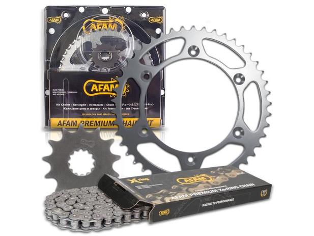 Kit Relação Completo Corrente Coroa e Pinhão c/ Retentor Yamaha XT 660R 2005/.. 520 x 110L 45+15D - Afam Menor preço em Kit Relação Completo Corrente Coroa e Pinhão c/ Retentor Yamaha XT 660R 2005/.. 520 x 110L 45+15D - Afam