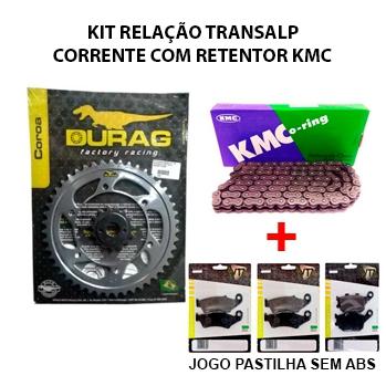 Kit relação durag transalp 700 corrente kmc c/ retentor + jogo de pastilhas sem abs Menor preço em Kit relação durag transalp 700 corrente kmc c/ retentor + jogo de pastilhas sem abs