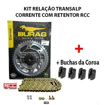Kit relação durag transalp 700 corrente rcc c/ retentor + bucha da coroa Menor preço em Kit relação durag transalp 700 corrente rcc c/ retentor + bucha da coroa