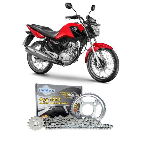 Kit Relação Honda Cg Titan Fan 150 2000 a 07 08 09 2010 2011 2012 2013 2014 2015 2016 2017 Aço 1045 - Global way é ruim? Kit Relação Honda Cg Titan Fan 150 2000 a 07 08 09 2010 2011 2012 2013 2014 2015 2016 2017 Aço 1045 - Global way é boa?