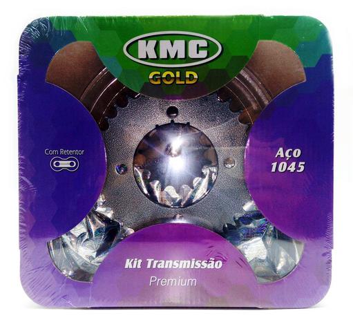 Kit Relação Transmissão Biz 125 Kmc Com Retentor Aço 1045 - Kmc Gold Menor preço em Kit Relação Transmissão Biz 125 Kmc Com Retentor Aço 1045 - Kmc Gold