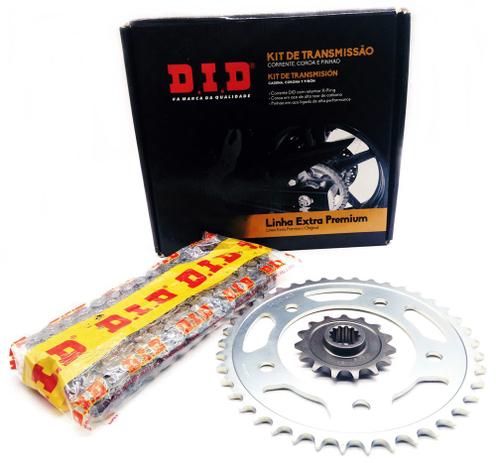 Kit Relação Transmissão Cb500 F X 2014 19 Did Extra Premium Menor preço em Kit Relação Transmissão Cb500 F X 2014 19 Did Extra Premium