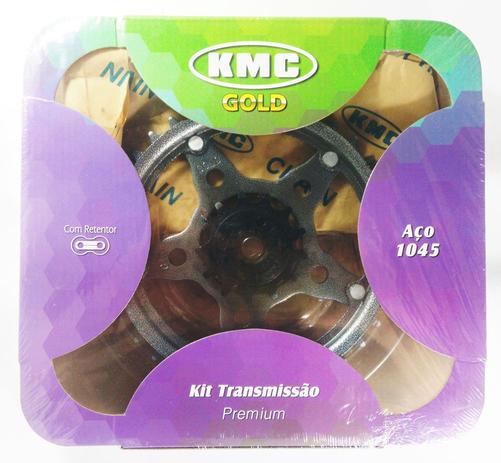 Kit Relação Transmissão Cbx250 Twister Kmc C/Ret. Aço1045 Menor preço em Kit Relação Transmissão Cbx250 Twister Kmc C/Ret. Aço1045