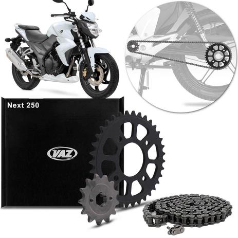 Kit Relação Transmissão Com Retentor Dafra Next250 2013 A 2018 Vaz Xtreme Black Edition D00344X Menor preço em Kit Relação Transmissão Com Retentor Dafra Next250 2013 A 2018 Vaz Xtreme Black Edition D00344X