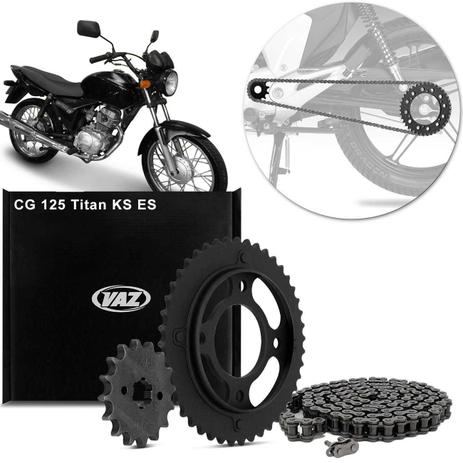 Kit Relação Transmissão Com Retentor Honda CG 125 Titan 2000 A 2005 Vaz Xtreme Black Edition H01196X Menor preço em Kit Relação Transmissão Com Retentor Honda CG 125 Titan 2000 A 2005 Vaz Xtreme Black Edition H01196X