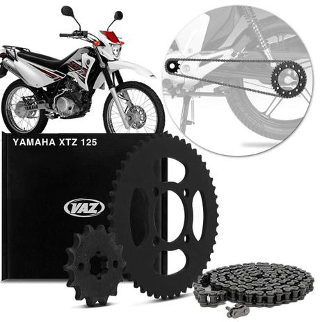 Kit Relação Transmissão Com Retentor Yamaha XTZ 125 2002 A 2012 Vaz Xtreme Black Edition Y04291X é boa?