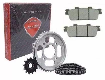 Kit Relação Transmissão Dafra Next 250 + Pastilha Dianteira - Allen/autotec Menor preço em Kit Relação Transmissão Dafra Next 250 + Pastilha Dianteira - Allen/autotec