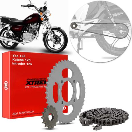 Kit Relação Transmissão Suzuki Intruder 125 2001 A 2018 Yes 125 2005 A 2019 Vaz Xtreme S00182XS Menor preço em Kit Relação Transmissão Suzuki Intruder 125 2001 A 2018 Yes 125 2005 A 2019 Vaz Xtreme S00182XS