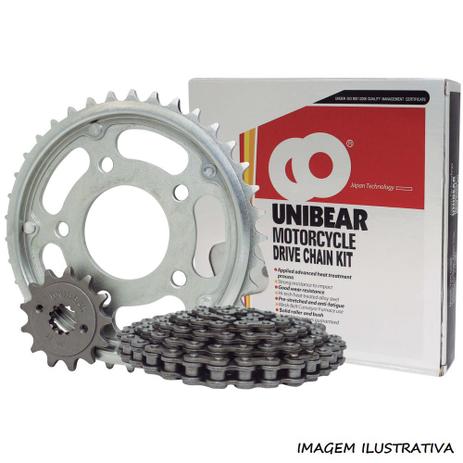 Kit relação unibear cbx 200 41d/13d 520hx104l aço1045 Menor preço em Kit relação unibear cbx 200 41d/13d 520hx104l aço1045