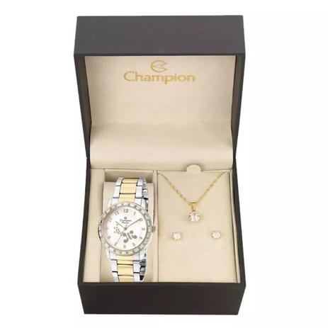 Kit Relogio Champion Feminino Cn29356d Com Semi Joia Menor preço em Kit Relogio Champion Feminino Cn29356d Com Semi Joia