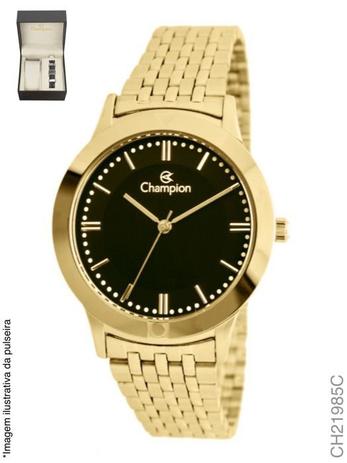 Kit Relógio Champion Masculino CH21985C Dourado + Pulseira Menor preço em Kit Relógio Champion Masculino CH21985C Dourado + Pulseira