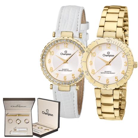 Kit Relógio Champion Troca Pulseira Feminino CN28759H Menor preço em Kit Relógio Champion Troca Pulseira Feminino CN28759H