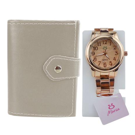Kit relógio e carteira Clearance
