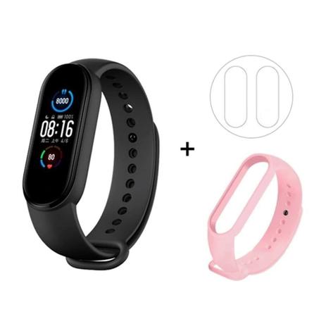 KIT Relógio Inteligente Mi Smart Band 5 Original - Smartwatch Mi5 + PEL + PULS EXTRA A ESCOLHER COR - Globalwatch - Mi-Xiaomi Menor preço em KIT Relógio Inteligente Mi Smart Band 5 Original - Smartwatch Mi5 + PEL + PULS EXTRA A ESCOLHER COR - Globalwatch - Mi-Xiaomi