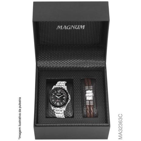 Kit Relogio Magnum Masculino MA32363C Menor preço em Kit Relogio Magnum Masculino MA32363C