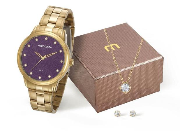 Kit Relógio Mondaine Feminino 99253LPMVDE1K1 Colar e brincos Menor preço em Kit Relógio Mondaine Feminino 99253LPMVDE1K1 Colar e brincos