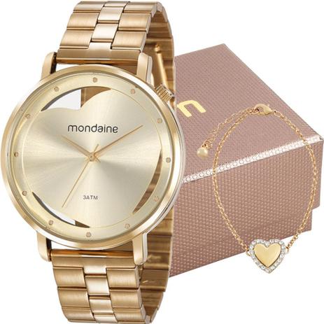 Kit Relógio Mondaine Masculino Com Pulseira 53827GPMVDE1K2 no Shoptime