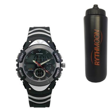 Kit Relógio Mormaii Masculino 7870M/8C + Squeeze Automático 1lt - Rythmoon Menor preço em Kit Relógio Mormaii Masculino 7870M/8C + Squeeze Automático 1lt - Rythmoon